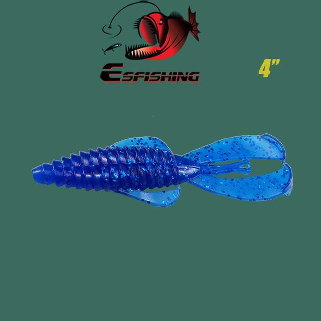 Esfishing 6Pcs 10Cm/8.2G Rage Bug Craw 4&quot; Fishing Soft Baits Fishing-Craws-Bargain Bait Box-Blue-Bargain Bait Box