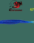 Esfishing 6Pcs 12Cm/8G Fluke 4.7" Soft Fishing Bait Soft Fishing-Jerk Baits-Bargain Bait Box-Blue-Bargain Bait Box