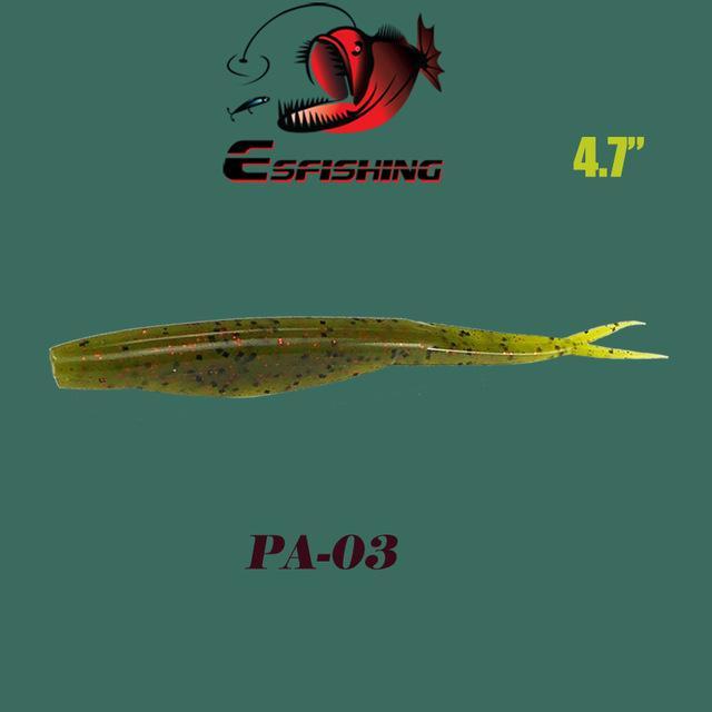 Esfishing 6Pcs 12Cm/8G Fluke 4.7&quot; Soft Fishing Bait Soft Fishing-Jerk Baits-Bargain Bait Box-PA03-Bargain Bait Box
