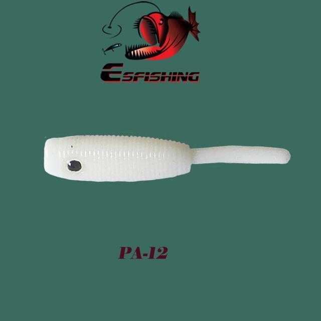 Esfishing Mon Shad 1.2&quot; Fishing Soft Silicone Bait Smell Ice Fishing 12Pcs-Jerk Baits-Bargain Bait Box-PA12-Bargain Bait Box