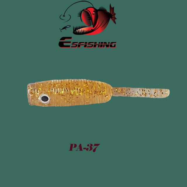 Esfishing Mon Shad 1.2&quot; Fishing Soft Silicone Bait Smell Ice Fishing 12Pcs-Jerk Baits-Bargain Bait Box-PA37-Bargain Bait Box