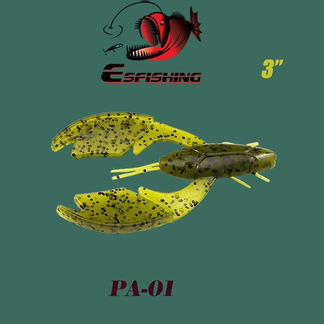 Esfishing Soft Bait Paca Chunk Craw 3&quot; 6Pcs 7.5Cm/5.4G Fishing Swimbait Feeder-Trailers-Bargain Bait Box-PA01-75mm-Bargain Bait Box