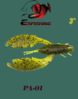 Esfishing Soft Bait Paca Chunk Craw 3" 6Pcs 7.5Cm/5.4G Fishing Swimbait Feeder-Trailers-Bargain Bait Box-PA01-75mm-Bargain Bait Box