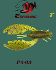 Esfishing Soft Bait Paca Chunk Craw 3" 6Pcs 7.5Cm/5.4G Fishing Swimbait Feeder-Trailers-Bargain Bait Box-PA03-75mm-Bargain Bait Box