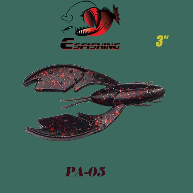Esfishing Soft Bait Paca Chunk Craw 3" 6Pcs 7.5Cm/5.4G Fishing Swimbait Feeder-Trailers-Bargain Bait Box-PA05-75mm-Bargain Bait Box