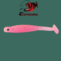 Esfishing Soft Swimbait Ice Fishing 12Pcs 4.4Cm/0.5G Lucky Minnow 1.7" Fishing-Unrigged Plastic Swimbaits-Bargain Bait Box-Pink-Bargain Bait Box