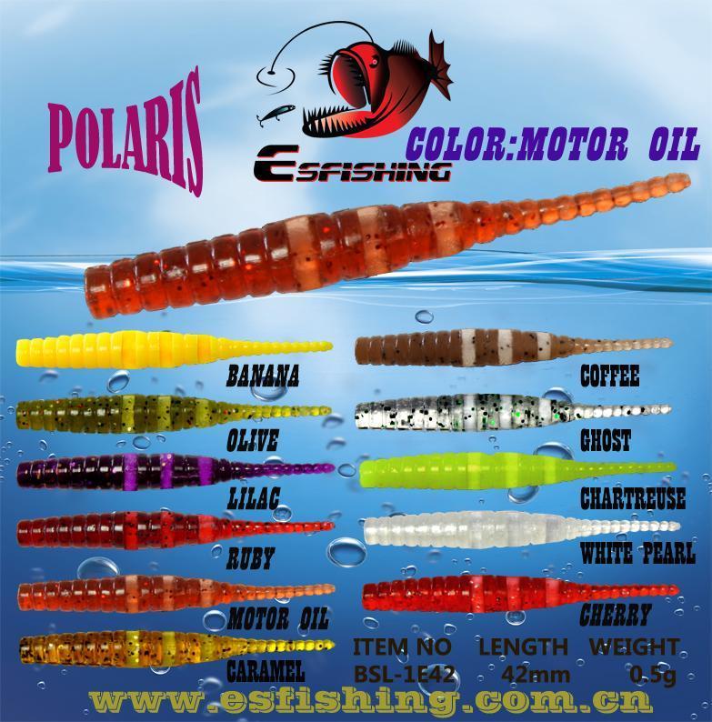 Esfishing Worm Ice Fishing Bait Soft 20Pcs 4.2Cm/0.5G Polaris 1.7&quot; Fishing-Jerk Baits-Bargain Bait Box-PA12-40mm-Bargain Bait Box