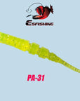 Esfishing Worm Ice Fishing Bait Soft 20Pcs 4.2Cm/0.5G Polaris 1.7" Fishing-Jerk Baits-Bargain Bait Box-PA31-40mm-Bargain Bait Box