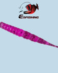 Esfishing Worm Ice Fishing Bait Soft 20Pcs 4.2Cm/0.5G Polaris 1.7" Fishing-Jerk Baits-Bargain Bait Box-Purple-40mm-Bargain Bait Box