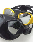 Extreme Low Volume Spearfishing Mask Black Silicon Freediving Mask Top-Spearfishing-Bargain Bait Box-Yellow-Bargain Bait Box