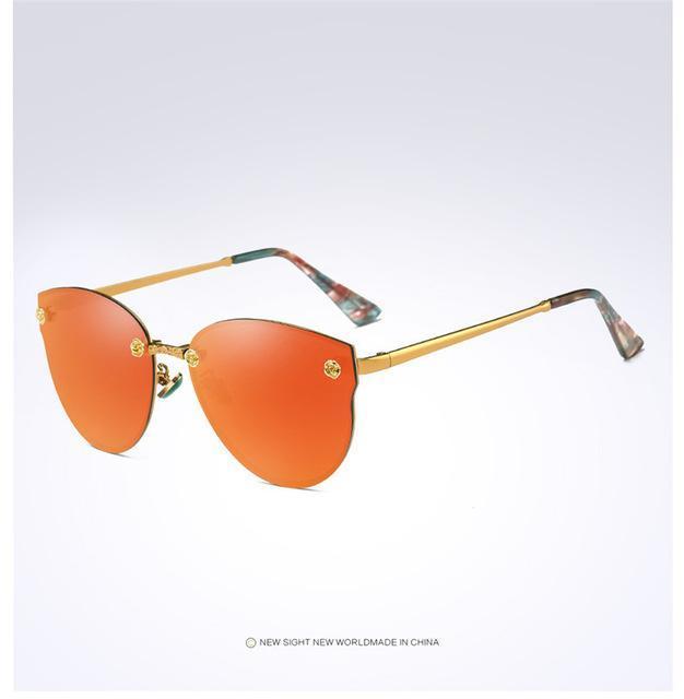 Eyecrafters Luxury Polarized Sunglasses Womens Sexy Cat Eye Mirror Reflective-Polarized Sunglasses-Bargain Bait Box-Orange-Bargain Bait Box