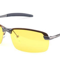 Eyecrafters Mens Rimless Polarized Sunglasses Yellow Lens Night Vision-Polarized Sunglasses-Bargain Bait Box-Gun gray Frame-Bargain Bait Box