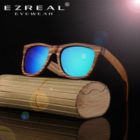 Ezreal Polarized Zebra Wood Sunglasses Men Women Hand Made Vintage Wooden-Polarized Sunglasses-Bargain Bait Box-1-SAME PICTURES-Bargain Bait Box