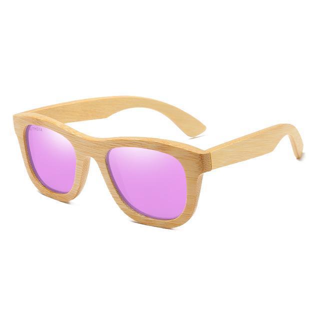 Ezreal Wooden Sunglasses Polarized Bamboo Sun Glasses Vintage Wood Case Beach-Polarized Sunglasses-Bargain Bait Box-pink-Bargain Bait Box