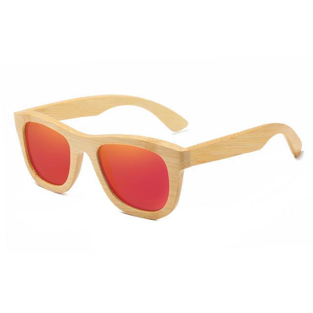 Ezreal Wooden Sunglasses Polarized Bamboo Sun Glasses Vintage Wood Case Beach-Polarized Sunglasses-Bargain Bait Box-red-Bargain Bait Box