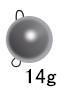 Fantu 97% Wolfram Cheburashka Fishing Weight 10Pcs Tungsten Cheburashka Sinker-Tungsten Weights-Bargain Bait Box-14g-Bargain Bait Box