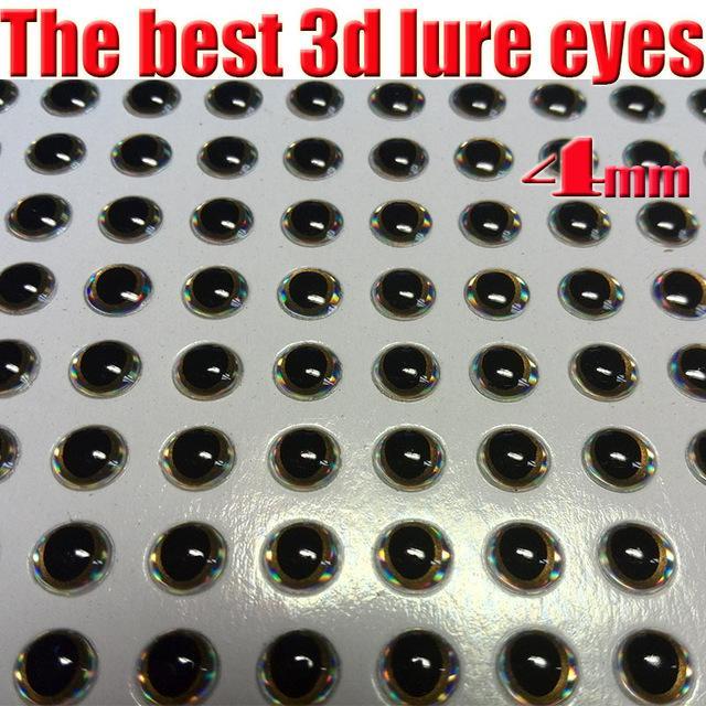 Fishing 3D Lure Eyes Perfect Dropping Process Fish Eyes Size:4Mm-8Mm-Fish Eyes-Bargain Bait Box-4mm 300pcs-Bargain Bait Box
