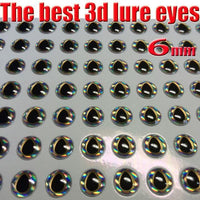 Fishing 3D Lure Eyes Perfect Dropping Process Fish Eyes Size:4Mm-8Mm-Fish Eyes-Bargain Bait Box-6mm 300pcs-Bargain Bait Box