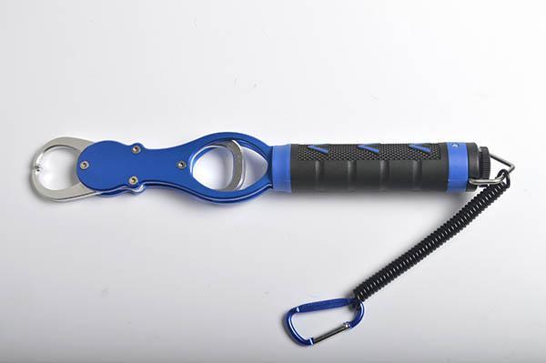 Fishing Lip Grips With 15Kgs Scale Portable Fishing Gripper With Soft Rubber-Fishing Scales & Measurement-Bargain Bait Box-Blue-Bargain Bait Box