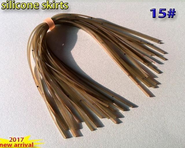 Fishing Silicone Skirts With Rattle Collar 10Pcs/Lot 30Kinds Color You Choose-Skirts & Beards-Bargain Bait Box-15-Bargain Bait Box