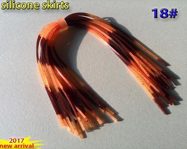 Fishing Silicone Skirts With Rattle Collar 10Pcs/Lot 30Kinds Color You Choose-Skirts & Beards-Bargain Bait Box-18-Bargain Bait Box