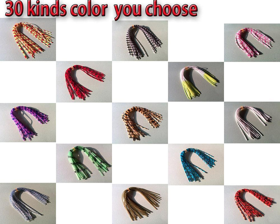 Fishing Silicone Skirts With Rattle Collar 10Pcs/Lot 30Kinds Color You Choose-Skirts & Beards-Bargain Bait Box-1-Bargain Bait Box