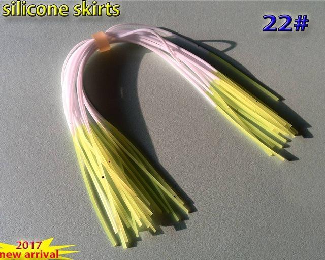 Fishing Silicone Skirts With Rattle Collar 10Pcs/Lot 30Kinds Color You Choose-Skirts & Beards-Bargain Bait Box-22-Bargain Bait Box