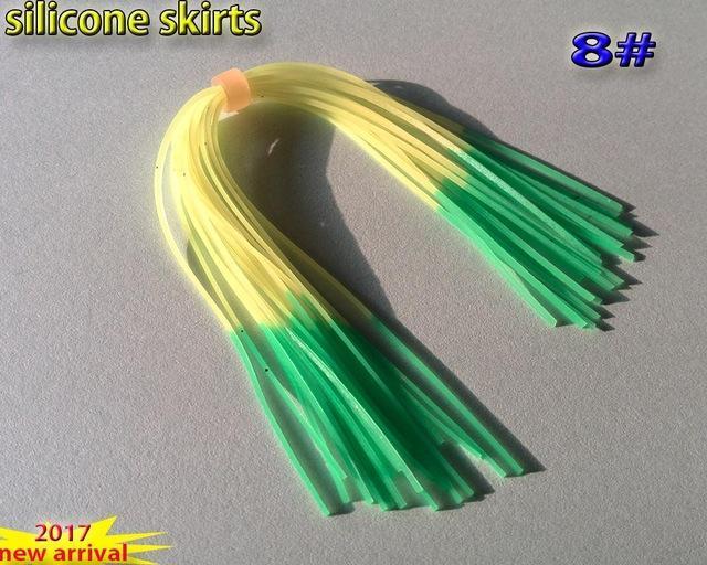 Fishing Silicone Skirts With Rattle Collar 10Pcs/Lot 30Kinds Color You Choose-Skirts & Beards-Bargain Bait Box-8-Bargain Bait Box
