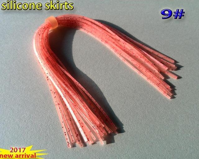 Fishing Silicone Skirts With Rattle Collar 10Pcs/Lot 30Kinds Color You Choose-Skirts & Beards-Bargain Bait Box-9-Bargain Bait Box
