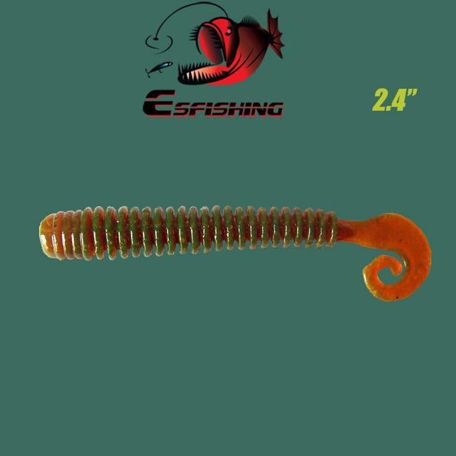 Fishing Soft 10Pcs 6.2Cm/1.5G Esfishing Active Slug Fishing Tackle Trolls-Worms &amp; Grubs-Bargain Bait Box-Light Grey-Bargain Bait Box