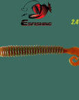 Fishing Soft 10Pcs 6.2Cm/1.5G Esfishing Active Slug Fishing Tackle Trolls-Worms & Grubs-Bargain Bait Box-Light Grey-Bargain Bait Box