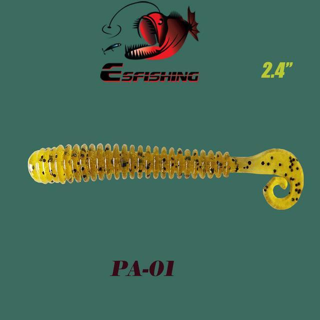 Fishing Soft 10Pcs 6.2Cm/1.5G Esfishing Active Slug Fishing Tackle Trolls-Worms &amp; Grubs-Bargain Bait Box-PA01-Bargain Bait Box