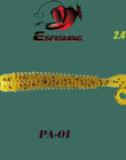 Fishing Soft 10Pcs 6.2Cm/1.5G Esfishing Active Slug Fishing Tackle Trolls-Worms & Grubs-Bargain Bait Box-PA01-Bargain Bait Box