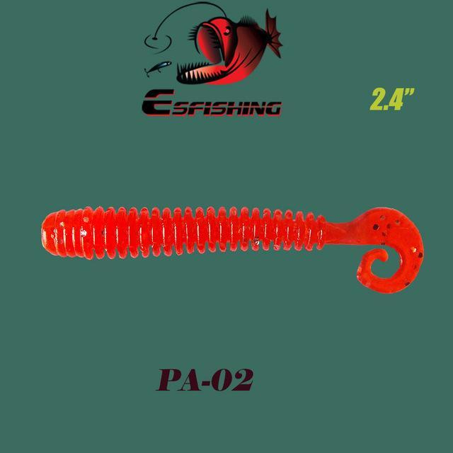 Fishing Soft 10Pcs 6.2Cm/1.5G Esfishing Active Slug Fishing Tackle Trolls-Worms &amp; Grubs-Bargain Bait Box-PA02-Bargain Bait Box