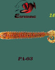 Fishing Soft 10Pcs 6.2Cm/1.5G Esfishing Active Slug Fishing Tackle Trolls-Worms & Grubs-Bargain Bait Box-PA03-Bargain Bait Box