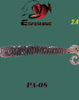 Fishing Soft 10Pcs 6.2Cm/1.5G Esfishing Active Slug Fishing Tackle Trolls-Worms & Grubs-Bargain Bait Box-PA08-Bargain Bait Box
