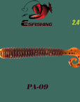 Fishing Soft 10Pcs 6.2Cm/1.5G Esfishing Active Slug Fishing Tackle Trolls-Worms & Grubs-Bargain Bait Box-PA09-Bargain Bait Box
