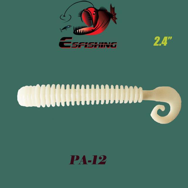 Fishing Soft 10Pcs 6.2Cm/1.5G Esfishing Active Slug Fishing Tackle Trolls-Worms &amp; Grubs-Bargain Bait Box-PA12-Bargain Bait Box