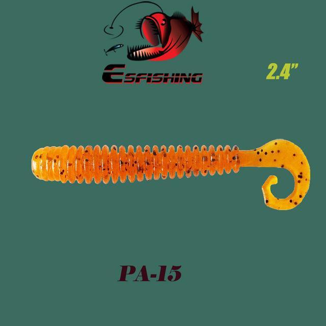 Fishing Soft 10Pcs 6.2Cm/1.5G Esfishing Active Slug Fishing Tackle Trolls-Worms & Grubs-Bargain Bait Box-PA15-Bargain Bait Box