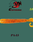 Fishing Soft 10Pcs 6.2Cm/1.5G Esfishing Active Slug Fishing Tackle Trolls-Worms & Grubs-Bargain Bait Box-PA15-Bargain Bait Box