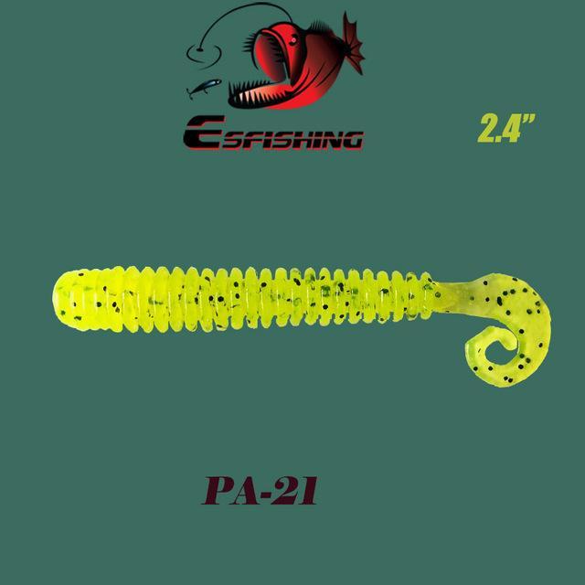 Fishing Soft 10Pcs 6.2Cm/1.5G Esfishing Active Slug Fishing Tackle Trolls-Worms &amp; Grubs-Bargain Bait Box-PA21-Bargain Bait Box