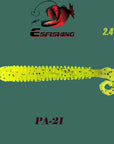 Fishing Soft 10Pcs 6.2Cm/1.5G Esfishing Active Slug Fishing Tackle Trolls-Worms & Grubs-Bargain Bait Box-PA21-Bargain Bait Box