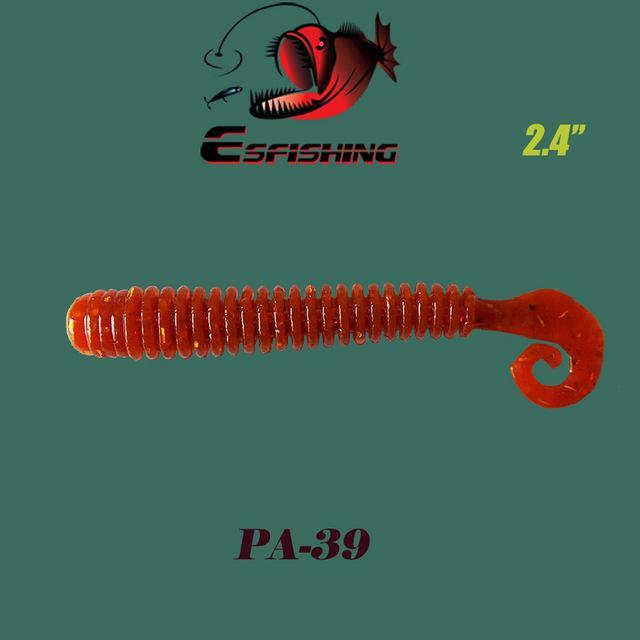 Fishing Soft 10Pcs 6.2Cm/1.5G Esfishing Active Slug Fishing Tackle Trolls-Worms & Grubs-Bargain Bait Box-PA39-Bargain Bait Box