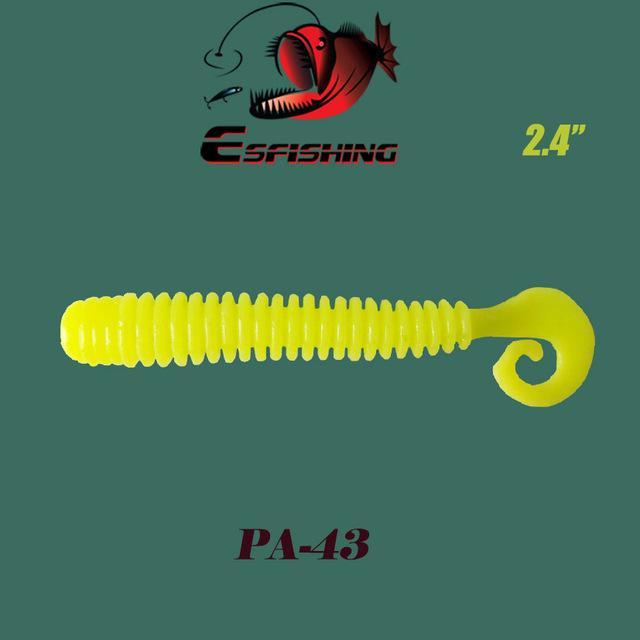 Fishing Soft 10Pcs 6.2Cm/1.5G Esfishing Active Slug Fishing Tackle Trolls-Worms &amp; Grubs-Bargain Bait Box-PA43-Bargain Bait Box