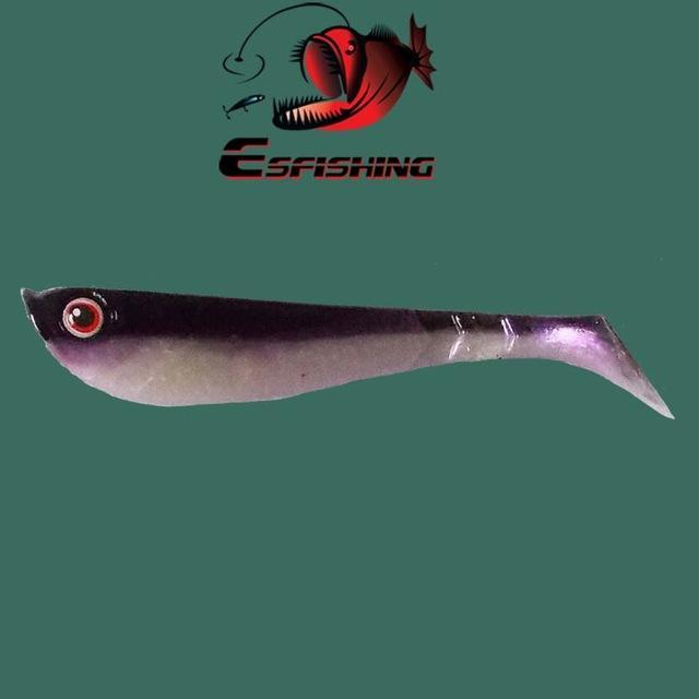 Fishing Soft S 10Pcs 6.2Cm/2.8G Esfishing Vibro Shad 3D Eye Freshwater-Unrigged Plastic Swimbaits-Bargain Bait Box-Purple-Bargain Bait Box