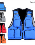 Fishing Vest With Pockets Sports Fishing Vest Backpack Fly Fish-Fishing Vests-Bargain Bait Box-Blue-L-Bargain Bait Box