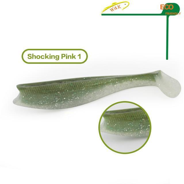 Floating Material Soft With Paddle Tail -11 Cm Soft Fishing Musky Fishing-Unrigged Plastic Swimbaits-Bargain Bait Box-Silvery Green-Bargain Bait Box