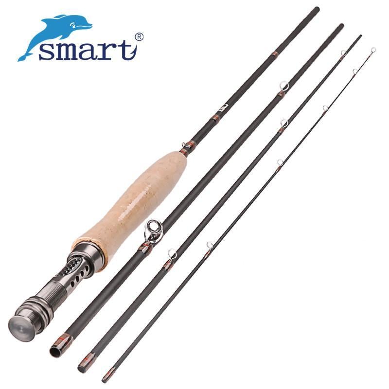 Fly Fishing Rod 3/4 5/6# 4 Segments 2.4M 2.7M Medium Fast Action Carbon Fiber-Fly Fishing Rods-Bargain Bait Box-White-2.4 m-Bargain Bait Box