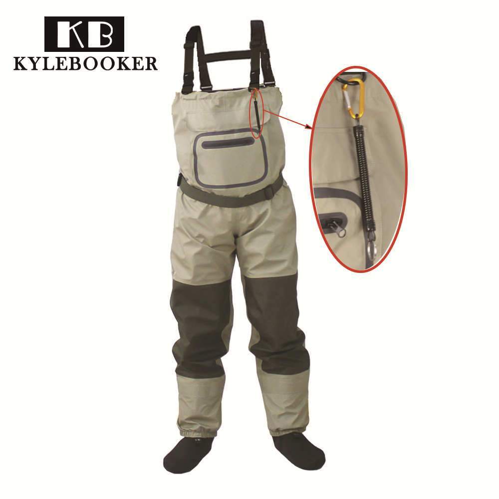 Fly Fishing Stocking Foot ,Waterproof And Breathable Chest Waders With One-Waders Chest-Bargain Bait Box-XL-Bargain Bait Box
