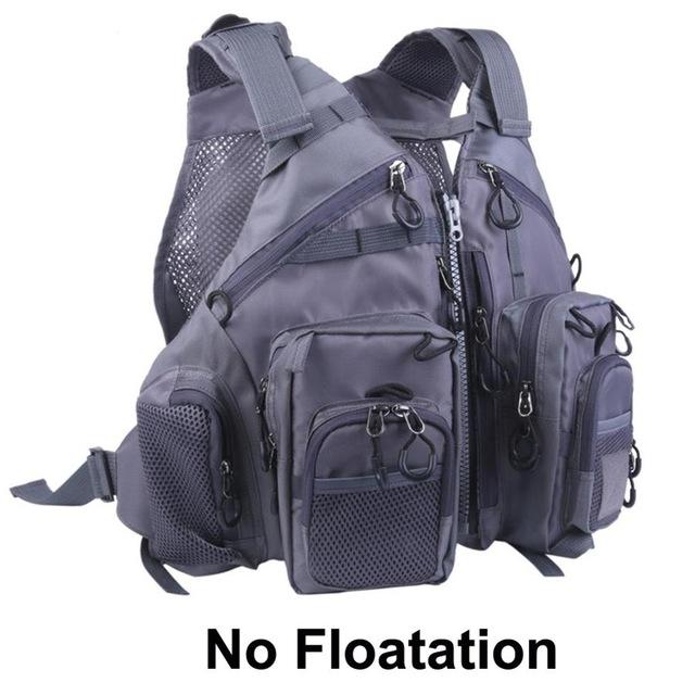 Fly Fishing Vest Adjustable Packs &amp; Detachable Floatation Cushion Fishing Vest-Fishing Vests-Bargain Bait Box-No Floatation-Bargain Bait Box